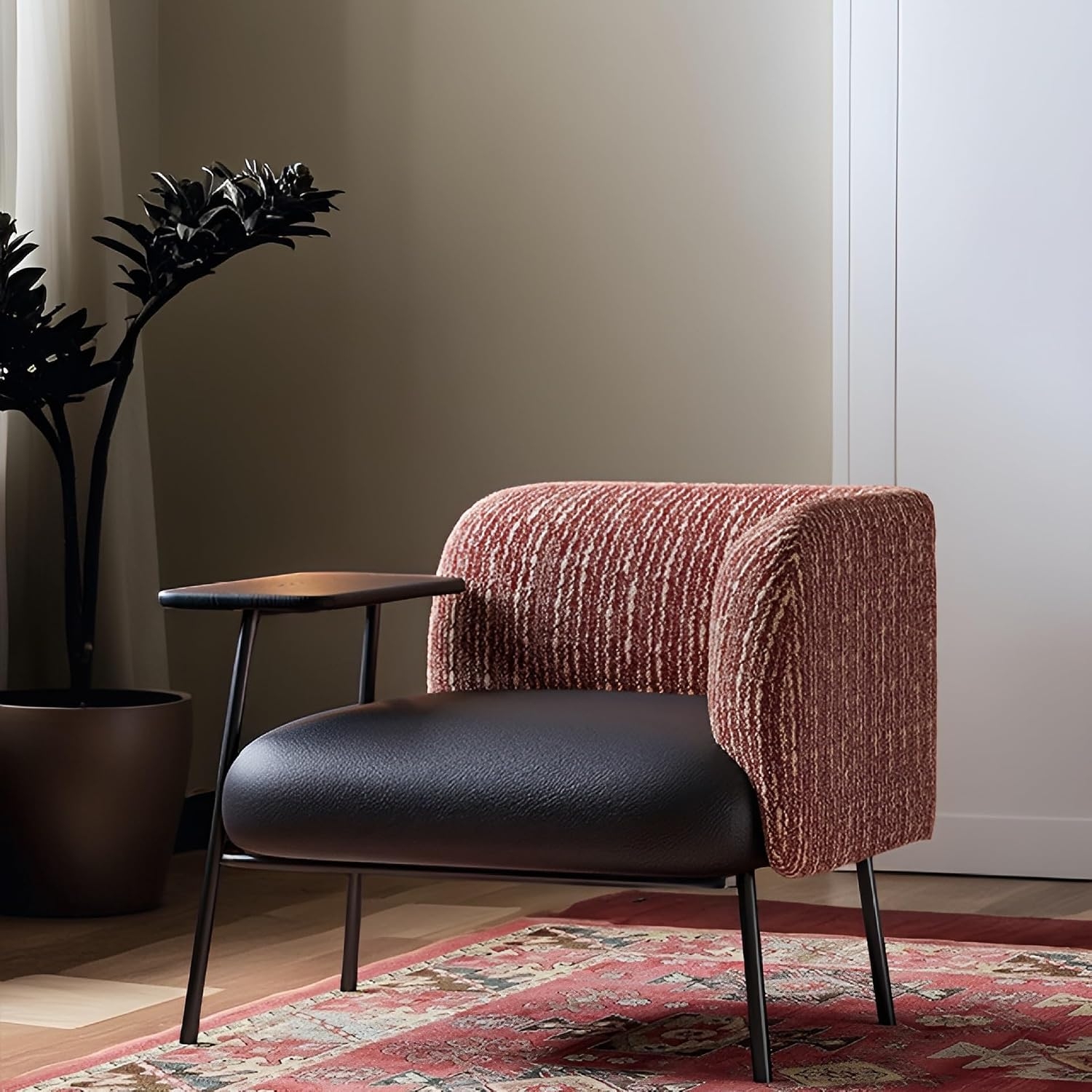 6a5a3e6e6a1497e0fb8d9092ba16badb81529c912f047741c8ce6.jpg Italian minimalist Single sofa chair - Image 1