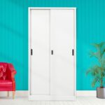Steel sliding cupboards grey/beige / white / black