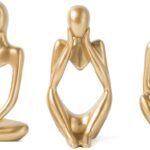 FJS Gold Decor Thinker Statue