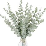Tiyard 18pcs Eucalyptus Stems Artificial Eucalyptus Leaves Stems